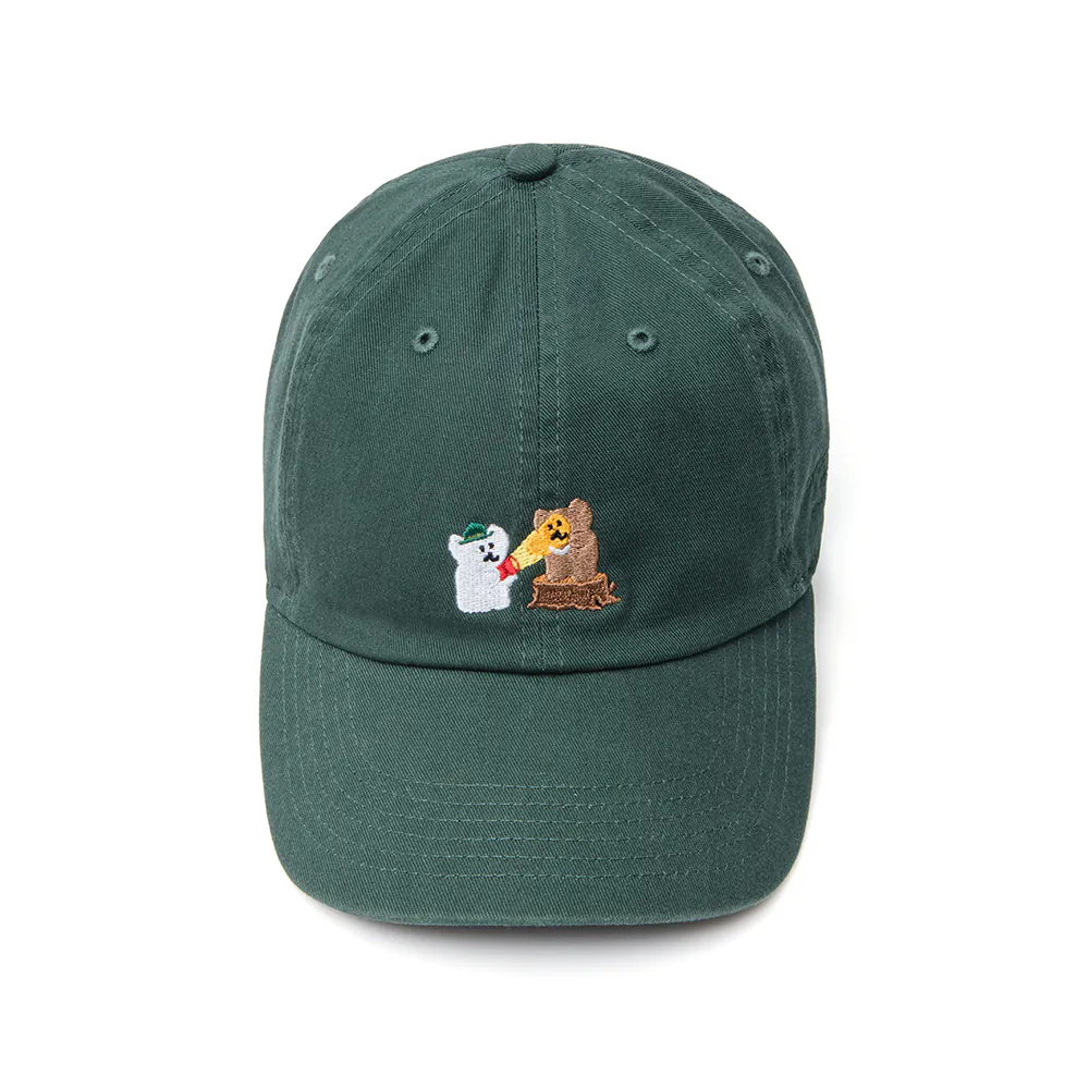 韓國🇰🇷 正版 Dinotaeng文創-BOBO IN THE WOODS BASEBALL CAP - Green 微笑袋鼠 短尾袋鼠 矮袋鼠 BOBO熊 帽子