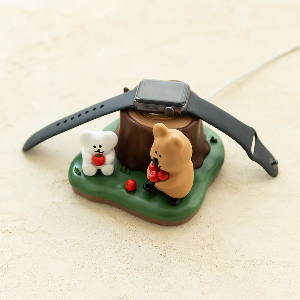 韓國🇰🇷 正版 Dinotaeng 短尾矮袋鼠 文創-APPLE PICKING WATCH CHARGER STAND 微笑袋鼠 短尾袋鼠 矮袋鼠 BOBO熊 手錶充電座