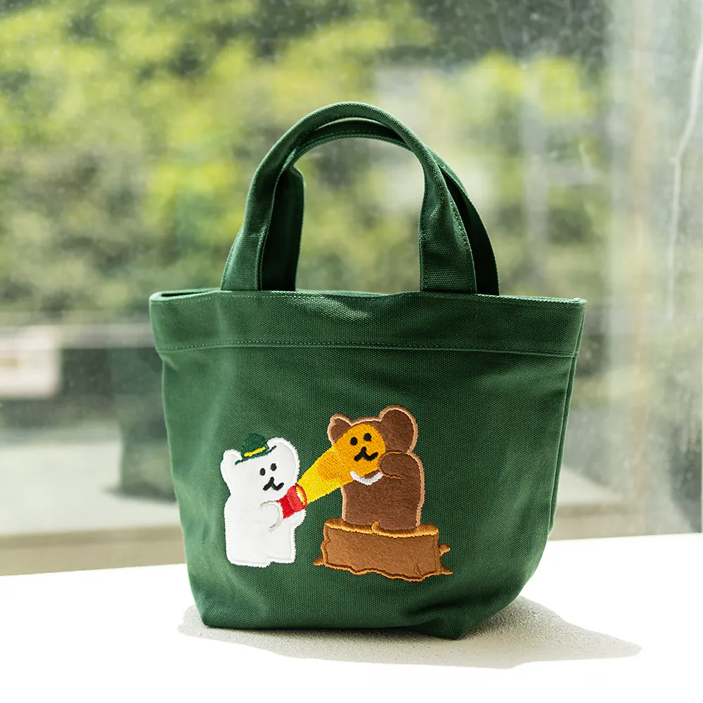 韓國🇰🇷 正版 Dinotaeng 短尾矮袋鼠 文創-BOBO in the Woods Canvas Bag 微笑袋鼠 短尾袋鼠 矮袋鼠 BOBO熊 帆布袋