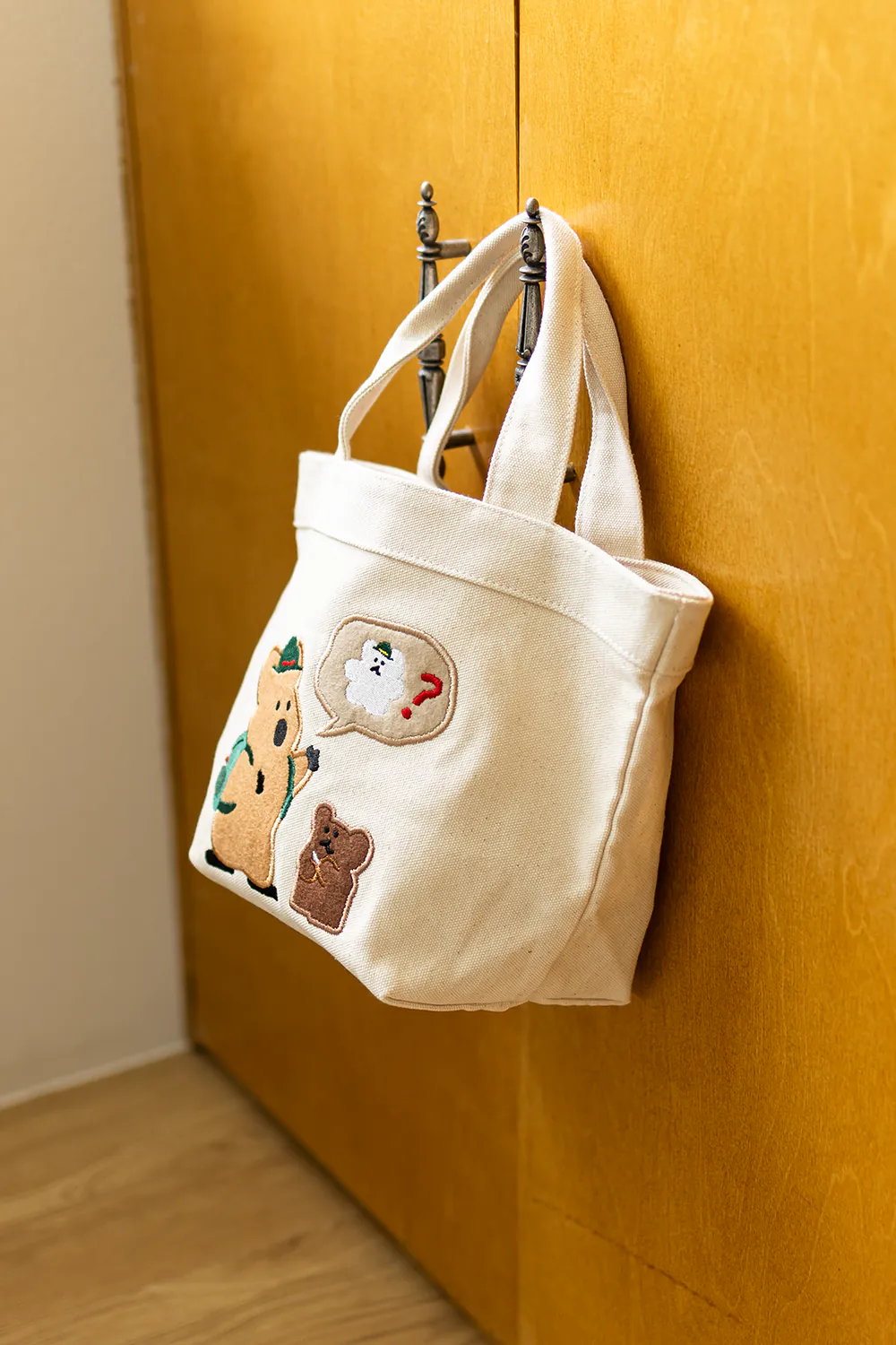 韓國🇰🇷 正版 Dinotaeng 短尾矮袋鼠 文創-BOBO in the Woods Canvas Bag 微笑袋鼠 短尾袋鼠 矮袋鼠 BOBO熊 帆布袋