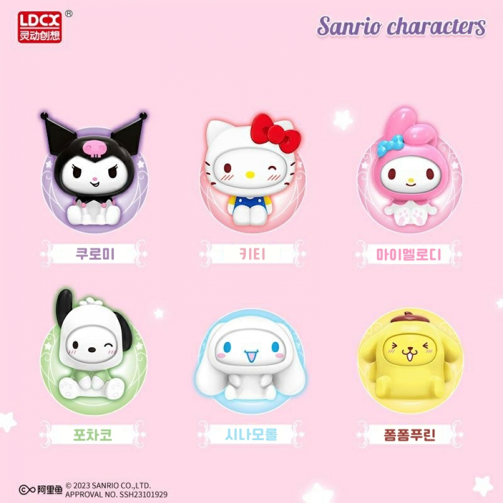 韓國🇰🇷 正版 三麗鷗 變臉公仔系列 盲盒 Hello kitty 帕恰狗 大耳狗 美樂蒂 酷洛米 布丁狗