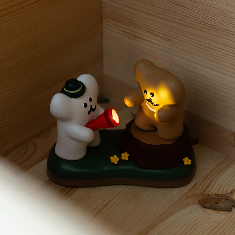 韓國🇰🇷 正版 Dinotaeng 短尾矮袋鼠 文創-QUOKKA & BOBO IN THE WOODS MINI LAMP 迷你燈模型 小夜燈