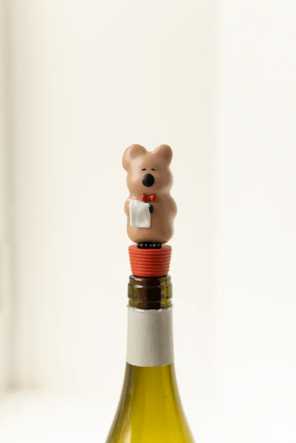 韓國🇰🇷 正版 Dinotaeng 短尾矮袋鼠 文創-QUOKKA Wine Stopper 酒瓶塞 