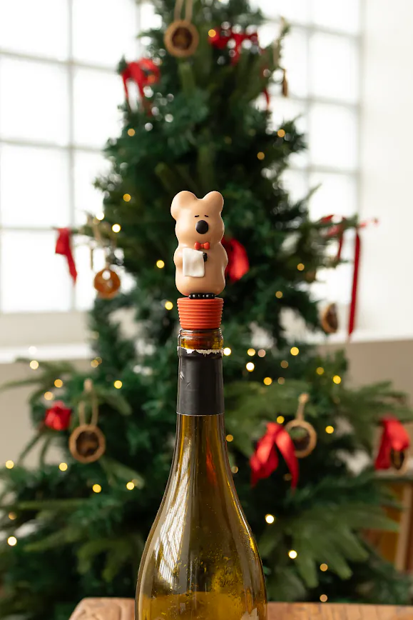 韓國🇰🇷 正版 Dinotaeng 短尾矮袋鼠 文創-QUOKKA Wine Stopper 酒瓶塞 