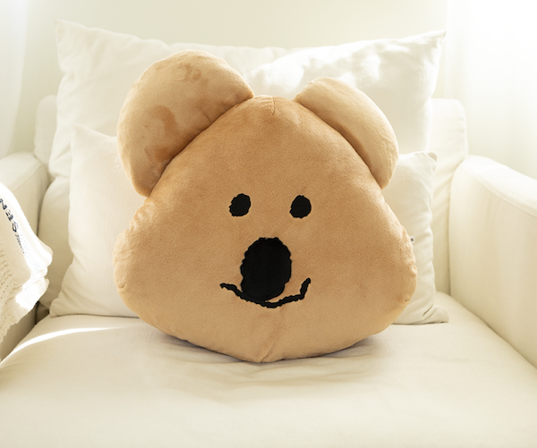 韓國🇰🇷 正版 Dinotaeng 短尾矮袋鼠 文創-Fluffy Face Cushion 大頭靠枕（2款可選）